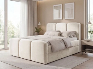 Boxspringbett mit Bettkasten 160x200 Campi Creme
