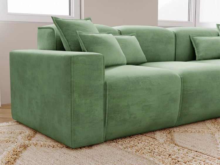 Ecksofa L-Form Rechts Moderne Ecksofa Leni Grün