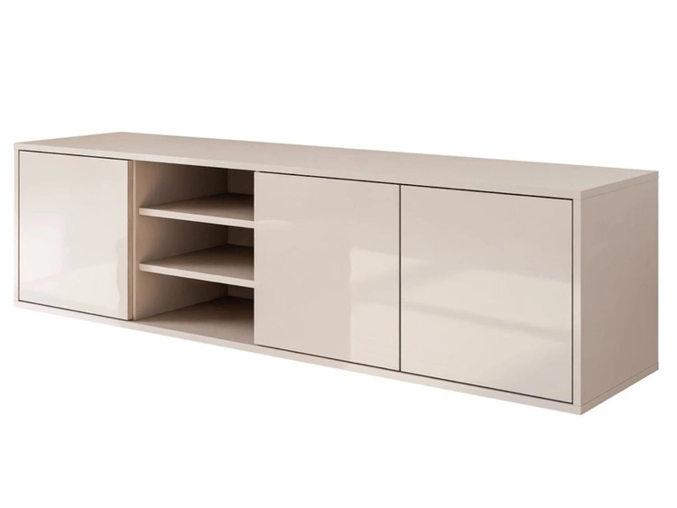 Hängender TV-Schrank mit Türen Vivance Kaschmir Hochglanz