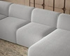 Wohnlandschaft Links Belluno Bouclé-Stoff Grijs