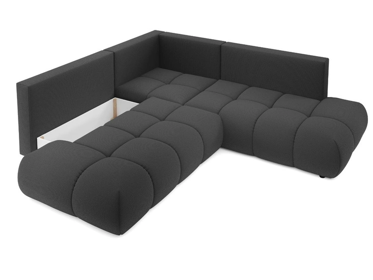 Ecksofa mit Schlaffunktion und Bettkasten Rechts Kair Graphit