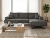 Ecksofa L-Form auf Metallbeinen Leto Rechts Anthrazit