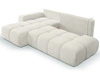 Ecksofa L-Form Links mit Schlaffunktion und Bettkasten Sile L Beige