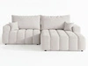 Ecksofa L-Form Rechts mit Schlaffunktion und Bettkasten Caleo Creme