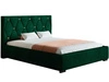 Polsterbett mit Bettkasten und Lattenrost 140x200 Tasso Grün