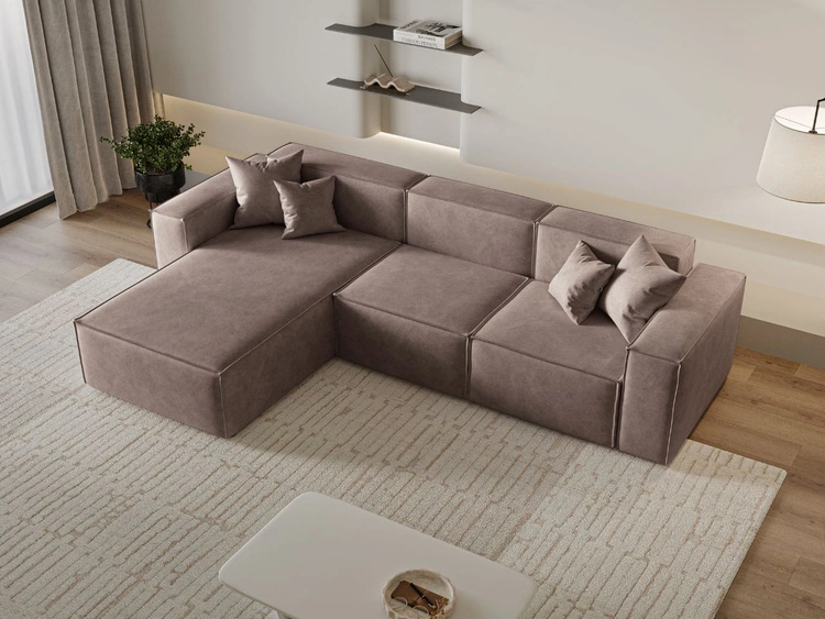 Ecksofa L-Form Links Arizona Braun