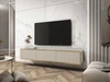 TV-Lowboard Hänge mit Türen 175 cm Diolo Beige mit geriffelter Vorderseit