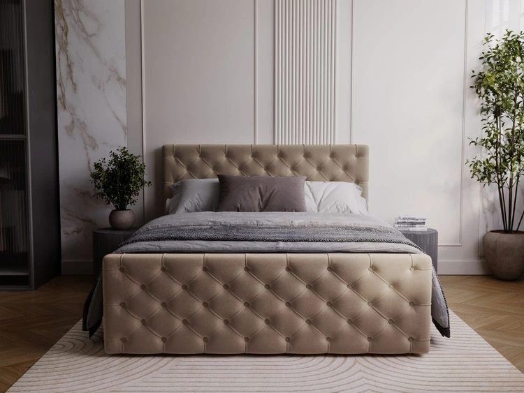 Boxspringbett mit Bettkasten 160x200 Montego Braun