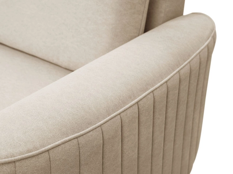 Ecksofa L-Form Rechts mit Schlaffunktion und Bettkasten Limon Dunkelbeige