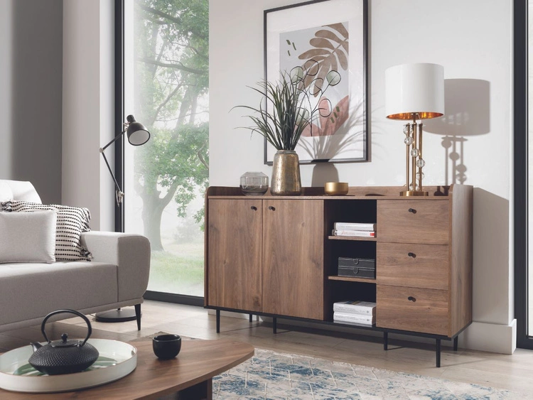 Kommode mit Türen und Schubladen Vasa Braun