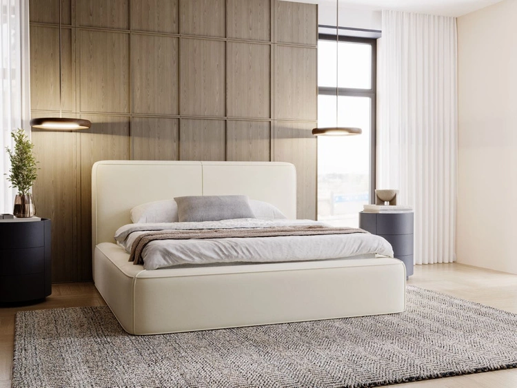 Polsterbett mit Bettkasten und Lattenrost 160x200 Amaro Grau