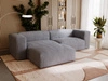 Ecksofa L-Form Links Moderne Cord Ecksofa Landi Grau