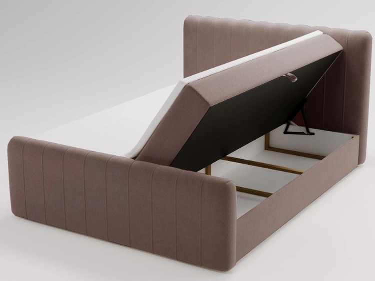 Boxspringbett mit Bettkasten 160x200 Osteno Braun