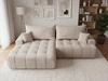 Ecksofa L-Form mit Schlaffunktion und Bettkasten Tulio Links Beige