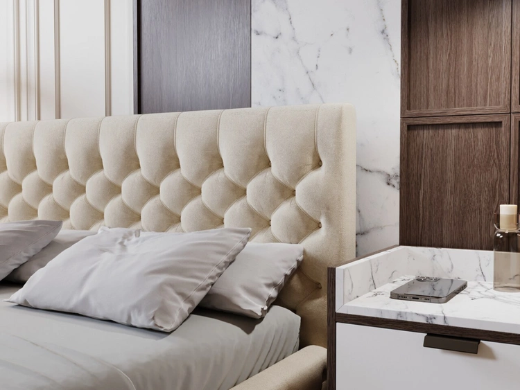 Polsterbett mit Bettkasten und Lattenrost 180x200 Velutto Rot