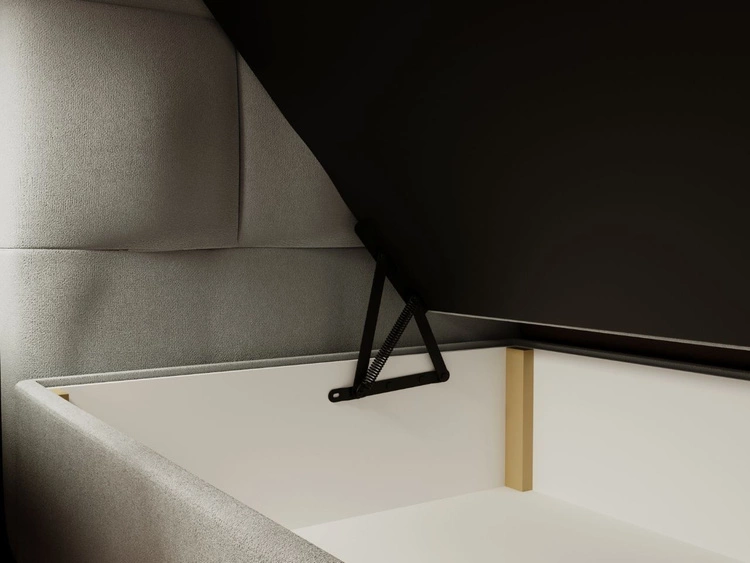 Boxspringbett mit Bettkasten 200x200 Alicante Grau