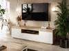Wohnzimmer-Set – TV-Schrank und Kommode Asumi Weiß und Eiche Wotan