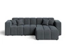 Ecksofa L-Form Rechts Moderne Ecksofa Loopo Dunkelgrau