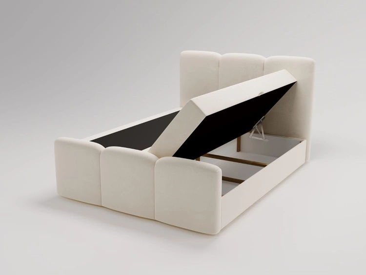 Boxspringbett mit Bettkasten 160x200 Campi Beige