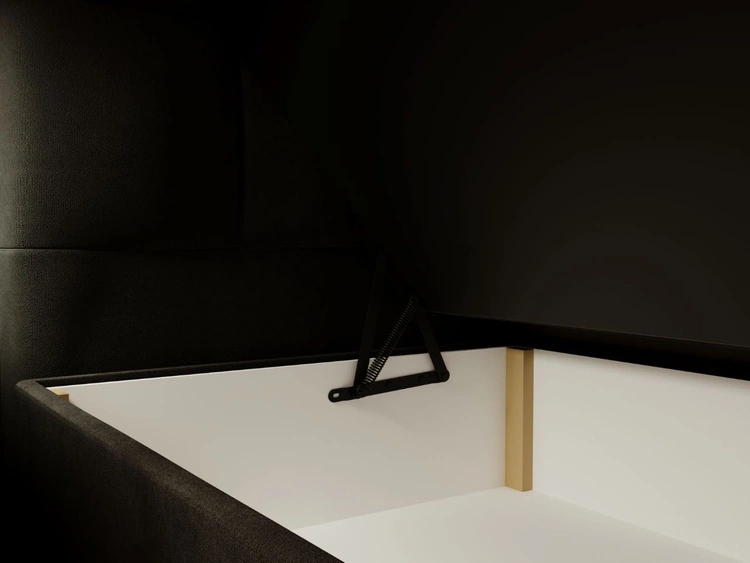 Boxspringbett mit Bettkasten 180x200 Alicante Schwarz