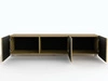 Set mit zwei TV-Lowboard mit Türen 150 cm Kioto Artisan Eiche