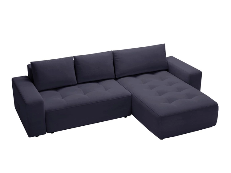 Ecksofa L-Form Rechts mit Schlaffunktion und Bettkasten Portland Anthrazit