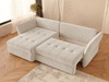 Ecksofa L-Form mit Schlaffunktion und Bettkasten Lino Beige