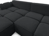 Ecksofa L-Form Links mit Schlaffunktion und Bettkasten Bonno Schwarz