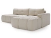 Ecksofa L-Form Rechts mit Schlaffunktion und Bettkasten Montero Creme
