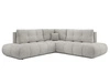 Ecksofa mit Schlaffunktion und Bettkasten Links Kair Hellgrau