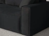 Schlafsofa mit Bettfunktion und Bettkasten Sivra Schwarz