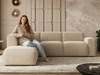 Ecksofa L-Form Links Eluno Beige