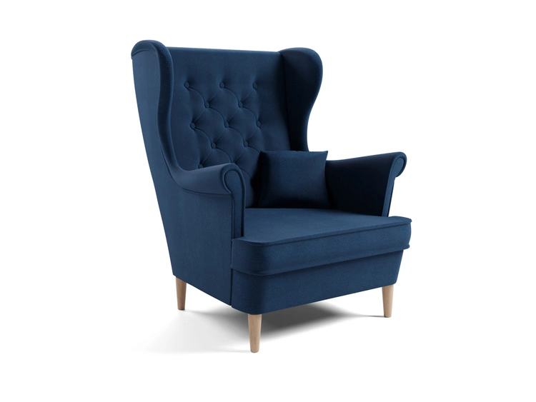 Sessel auf Holzbeinen Oslo II Dunkelblau