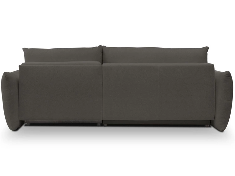 Ecksofa L-Form mit Schlaffunktion und Bettkasten Bene Schwarz