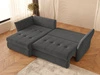 Ecksofa L-Form mit Schlaffunktion und Bettkasten Lino Dunkelgrau