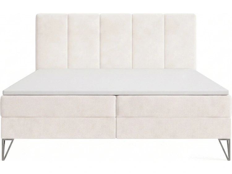 Boxspringbett mit Bettkasten 180x200 Vendi cremig