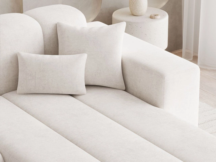 Ecksofa L-Form Rechts Nork Creme