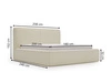 Polsterbett mit Bettkasten und Lattenrost 180x200 Amaro Beige