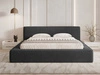 Polsterbett mit Bettkasten und Lattenrost 160x200 Mali Schwarz