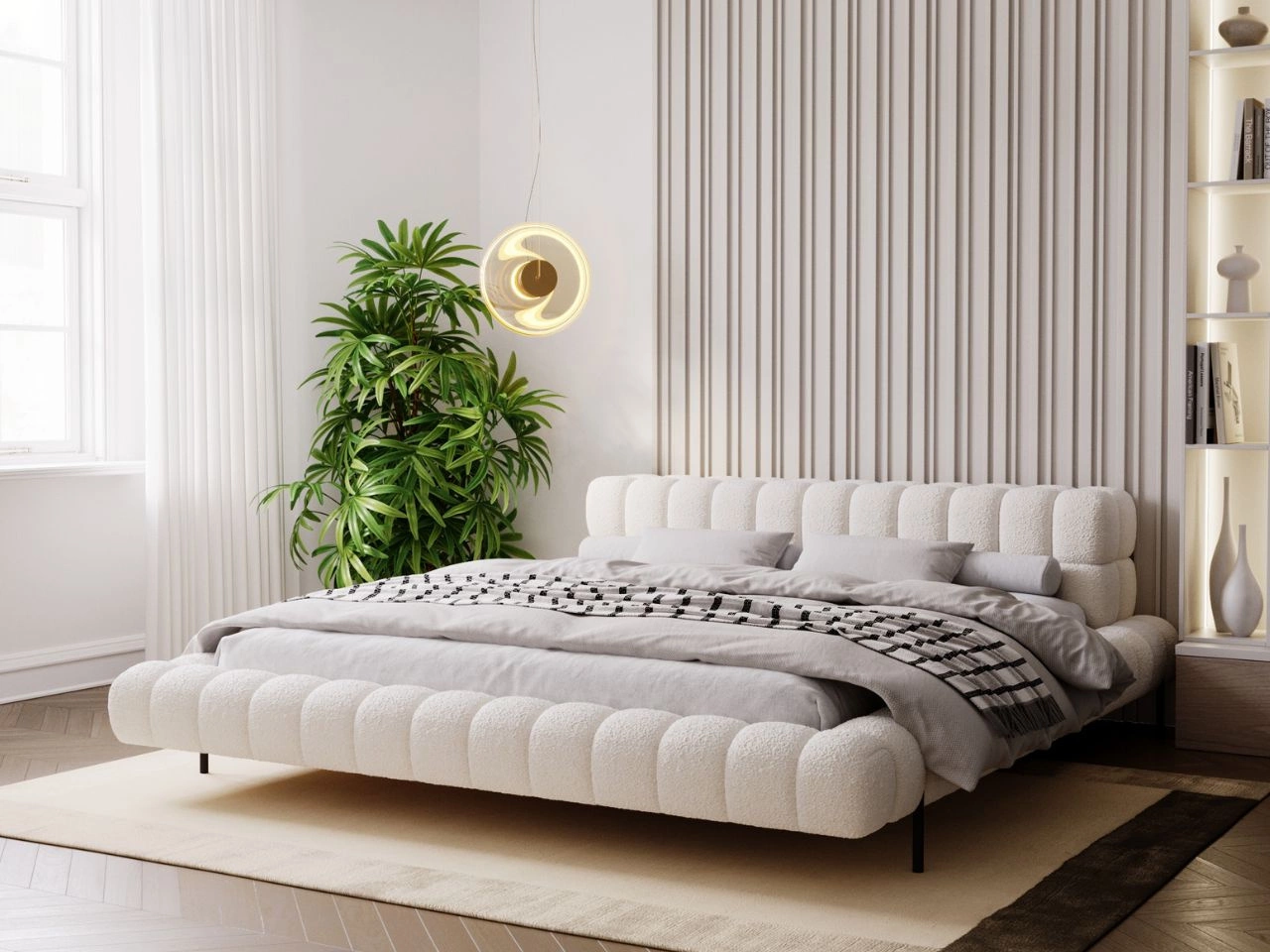 Polsterbett mit Lattenrost 160x200 Imagine Beige