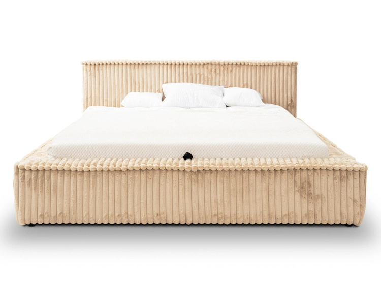 Polsterbett mit Bettkasten und Lattenrost 160x200 Lago Beige