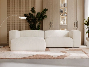 Ecksofa L-Form Links Moderne Cord Ecksofa Landi Beige