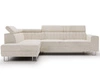 Ecksofa mit Schlaffunktion und Bettkasten Berona links Beige