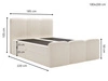 Boxspringbett mit Bettkasten 180x200 Campi Creme