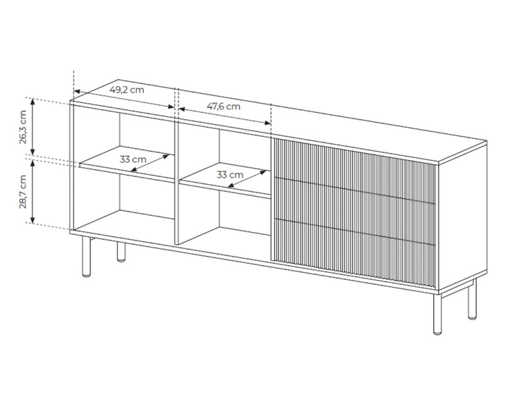 Wohnzimmer-Möbelset Gradimento Eiche Cremona
