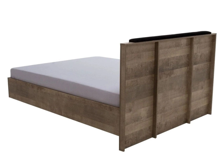 Holzbett mit Nachttischen 160x200 Denis Dunkelbraun