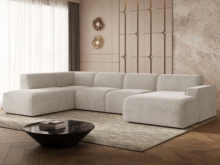Wohnlandschaft Links Belluno Hellbeige