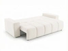 Schlafsofa mit Bettfunktion und Bettkasten Miro Creme
