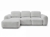 Ecksofa L-Form mit Schlaffunktion und Bettkasten Avelin Links Grau