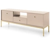 TV-Lowboard mit Schublade und Türen mit Golden Metallbeinen Amor Beige